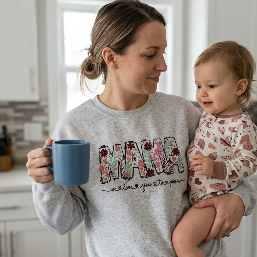 crewneck mama embroidery