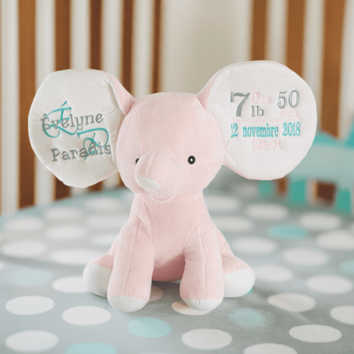 Kootenay the Dumble Stuffed Elephant - Pink - Plush