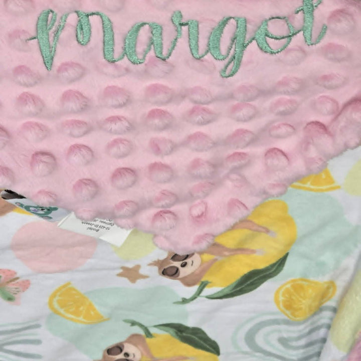 Sloths and Pink - Blanket